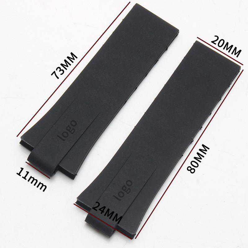 Convex interface 24*11 silicone rubber strap for ORIS AQUIS Bracelet ving watch strap Waterproof Wat