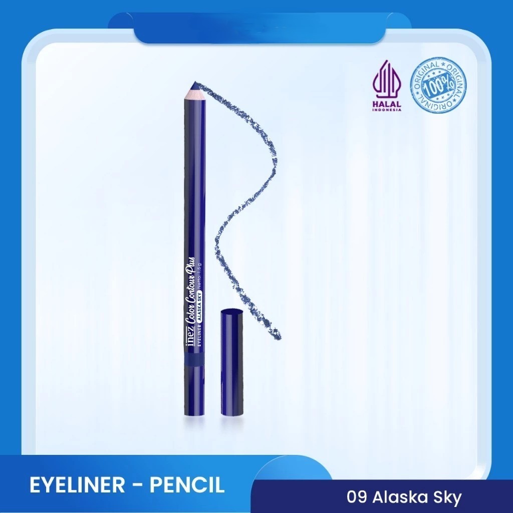 Inez Eyeliner Pencil Pensil Eye Liner Garis Mata Waterproof Makeup Pengantin Tahan Lama