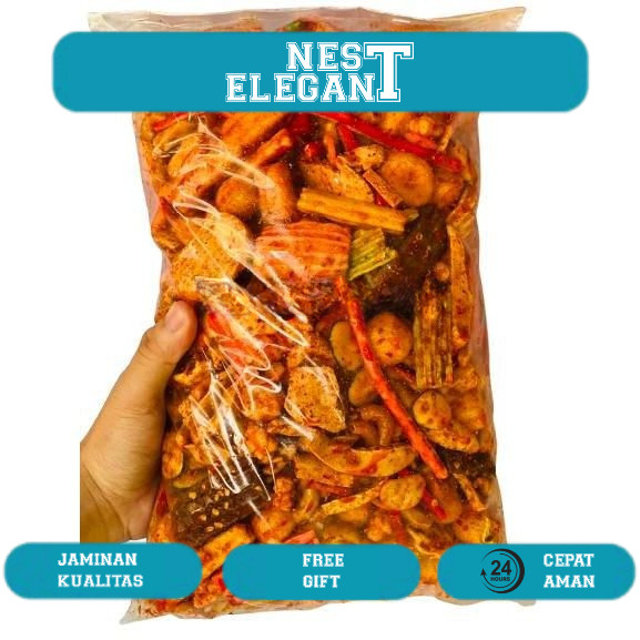 

KERUPUK SEBLAK MIX/CAMPUR PEDAS DAUN JERUK 1KG 500GR 250GR