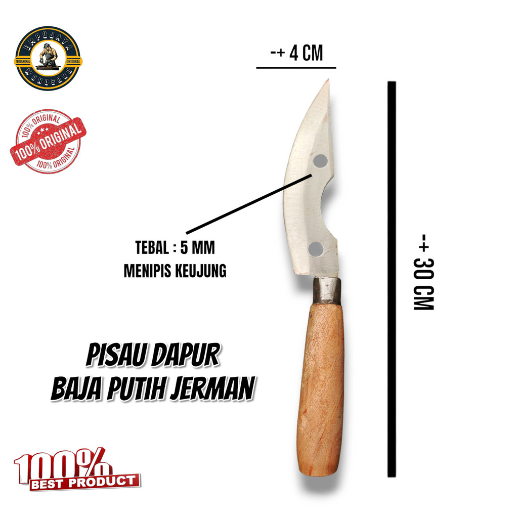 Pisau Dapur Baja Putih Jerman