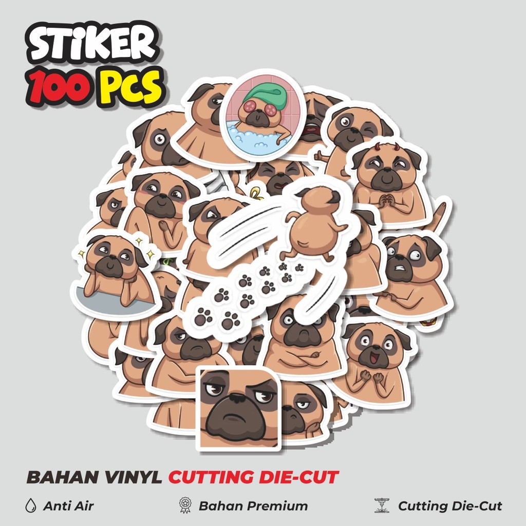

Terbaru! 50 pcs Stiker Kartun Boone The Dog Dekorasi Lucu Kreatif untuk Notebook, Skateboard, HP