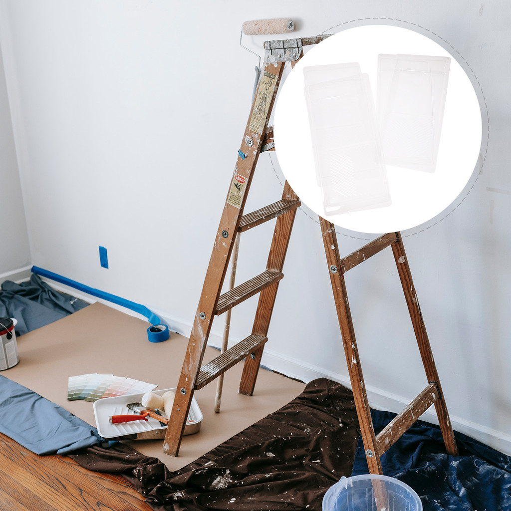 

Painting Tray Lining Trays Supplies Small Roller Transparent Pvc Portable Liners