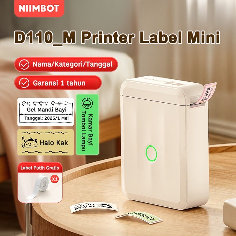 

NIIMBOT D110 Perekat Label Termal Portabel Nirkabel Bluetooth Printer Stiker