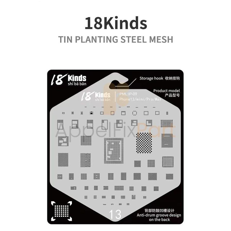 READY 18KINDS STENCIL BGA IC IPHONE | CETAKAN IC IPHONE - 6G-6PLUS
