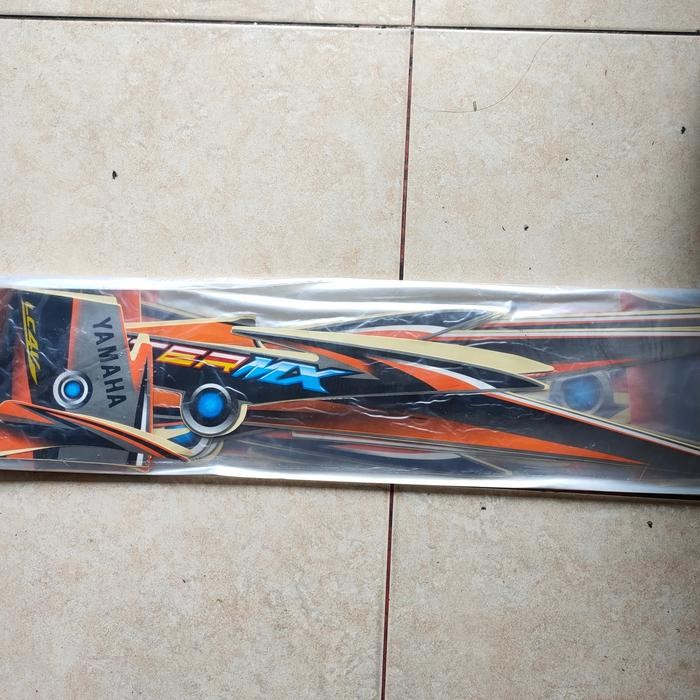 Striping Jupiter MX 135 Velg Standar Tahun 2006. silver orange BEST