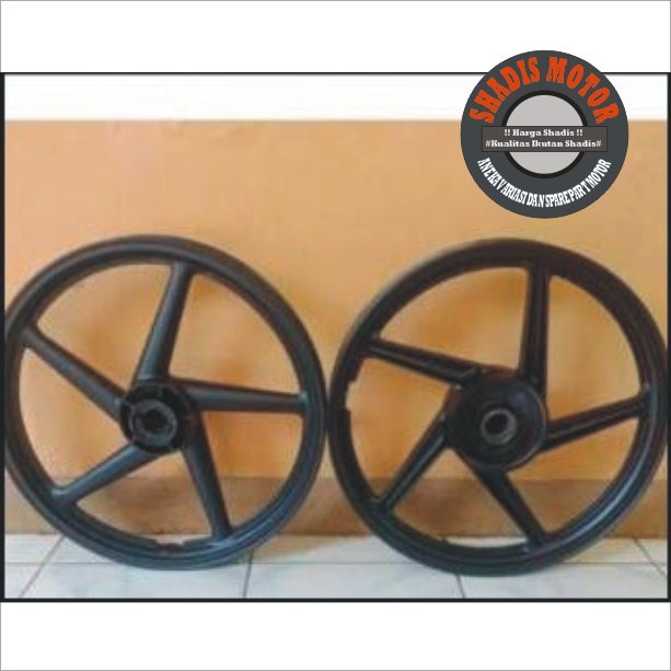 Velg Bintang Motor Merk PSW Ukuran 140/160 Ring 17 Motor Smash Warna Hitam Velg Palang Motor Depan B