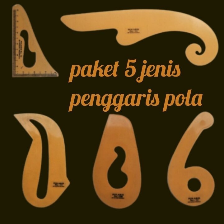 

. penggaris , pola jahit 1 set 5 jenis / kebutuhan menjahit / alat jahit .,.