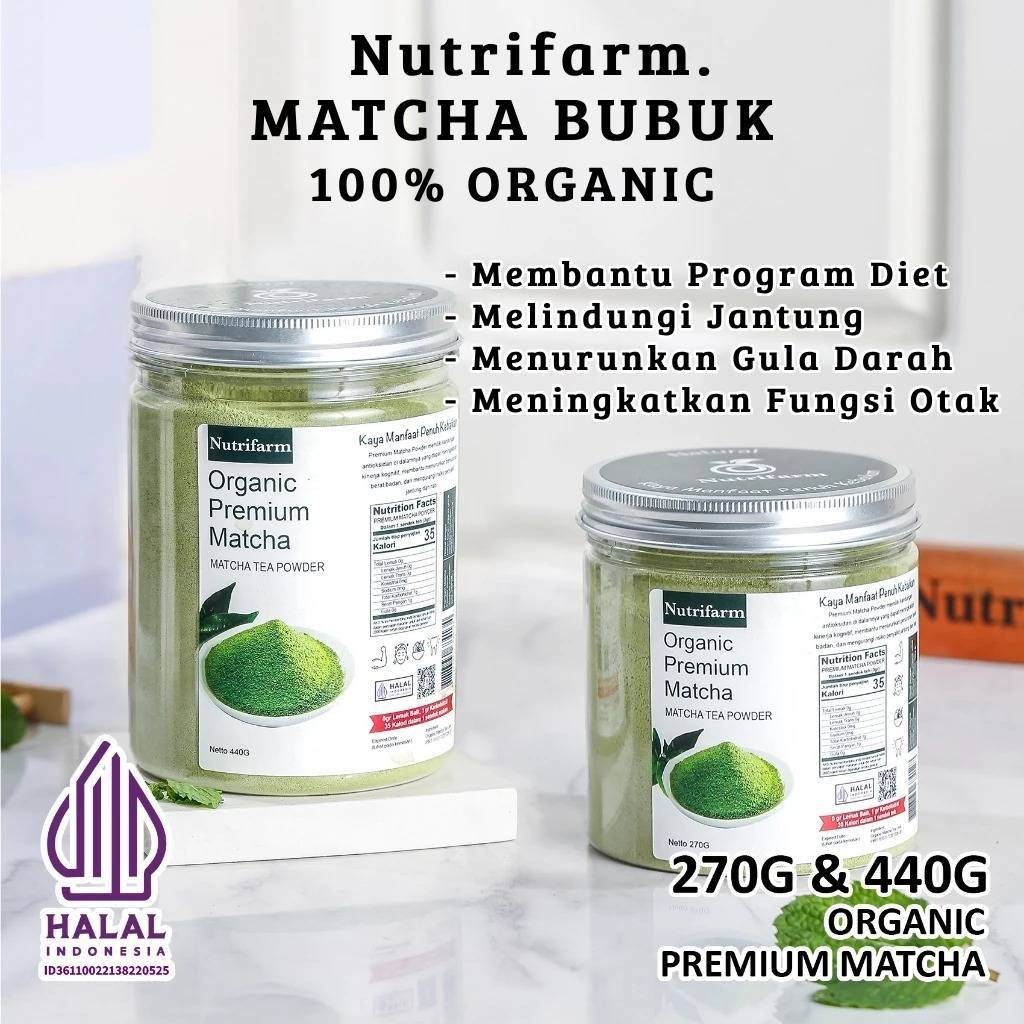 

Matcha Powder 270 gram / 440 gram Nutrifarm Minuman Matcha Bubuk Original Premium Untuk Kesehatan Terlaris