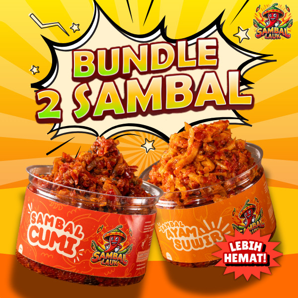 

BUNDLE 2 SAMBAL JALAPENODES [150G + 150G] Sambal Tuna/ Sambal Rebon/ Sambal Kikil/ Sambal Teri Cabe Ijo/ Sambal Ayam Suwir/ Sambal Teri/ Sambal Baby Cumi/ Sambal Ayam Serundeng - Halal - SPP-IRT