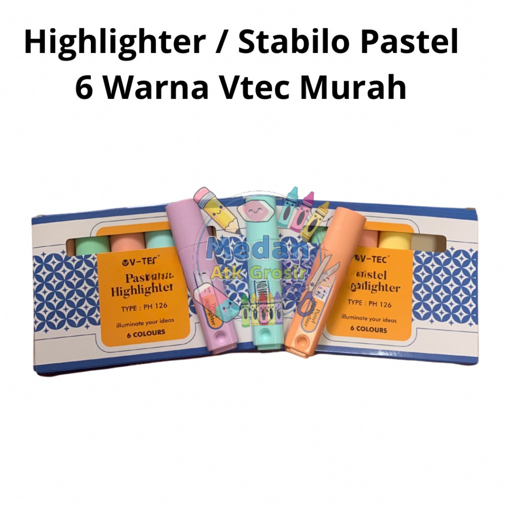 

Stabilo Pastel Highlighter / Penanda Warna Stabilo Warna Pastel Isi 6 Warna Murah Vtec