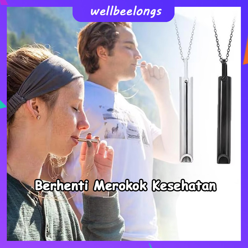 Kalung Pernapasan Quit Smoking - Alat Bantu Berhenti Merokok, Untuk Kesehatan Paru-Paru, Pernapasan 