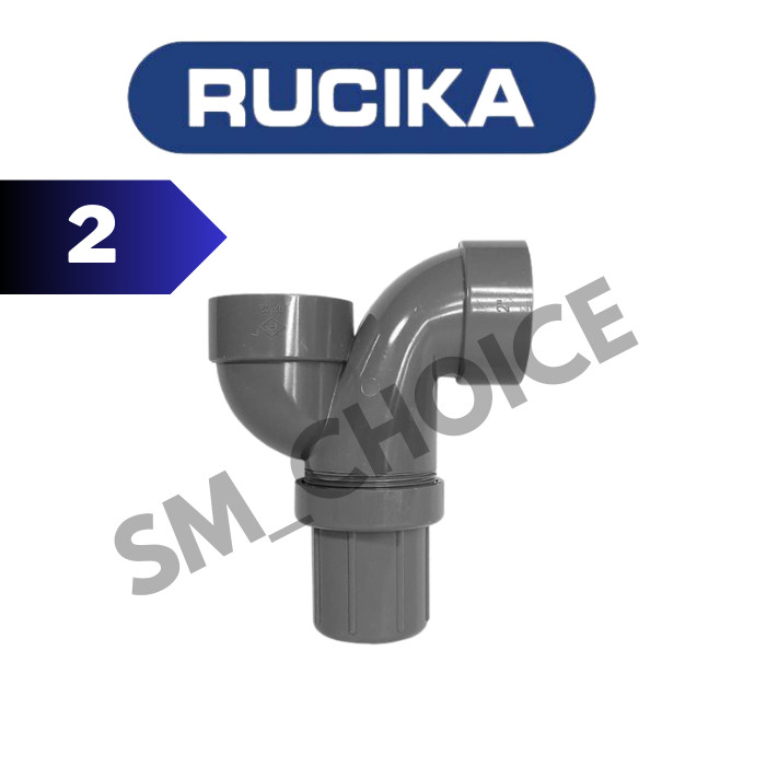 TERLARIS RUCIKA P-TRAP 2" D PVC P TRAP 2 INCH D PVC SAMBUNGAN P TRAP 2 INCH D