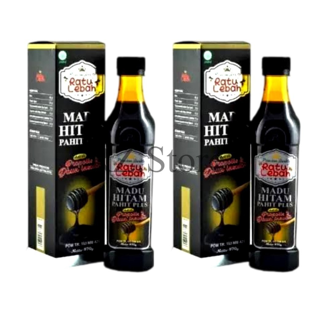 2 PCS Madu Ratu Lebah Hitam Pahit Plus Propolis & Daun Insulin – BPOM