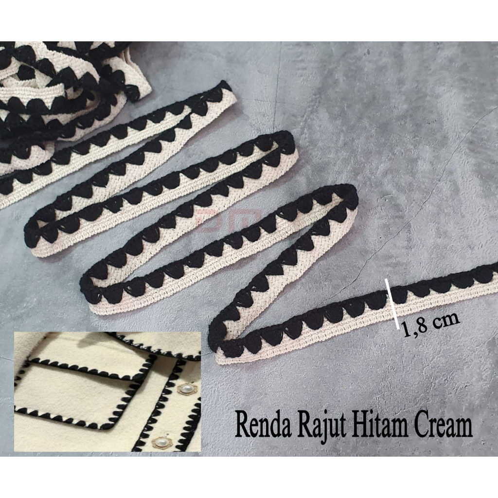 TERASHOP Renda Rajut Korea Grosir 3 Model Beragam Warna