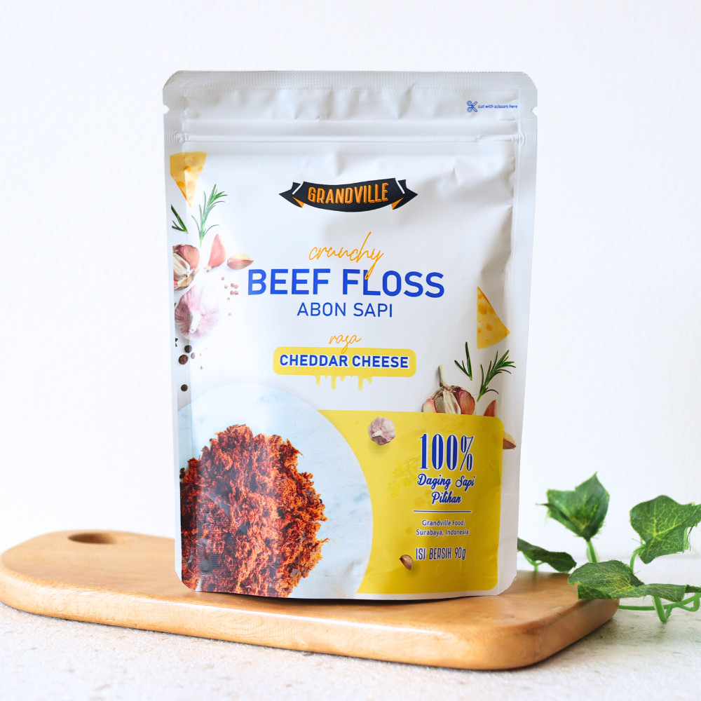 

100G Abon Sapi CHEDDAR CHEESE crunchy Single Pack tidak pedas - GRANDVILLE