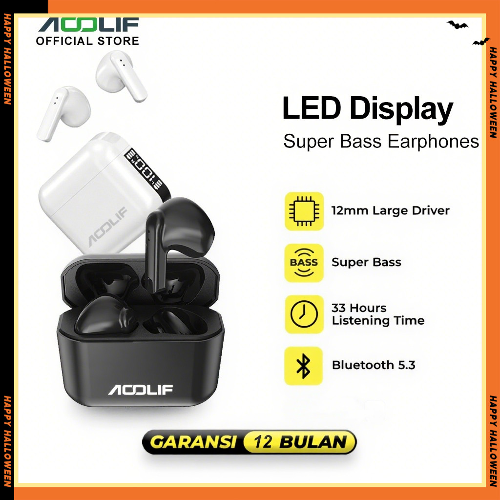 AOOLIF Wireless Earphone Airbuds AP39 Original TWS Super Bass Headset Bluetooth ENC Noise Reduction 