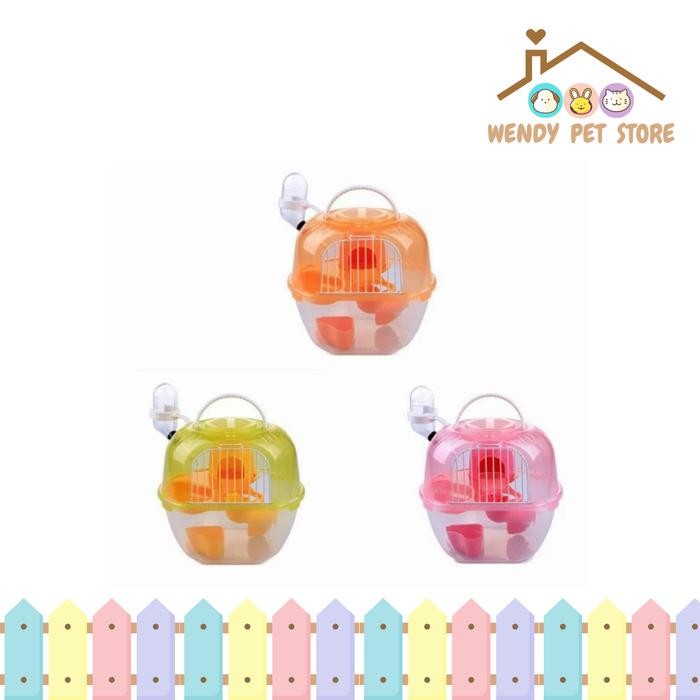 Kandang Hamster Kecil Apple Shaped Portable Deck Mini Cage