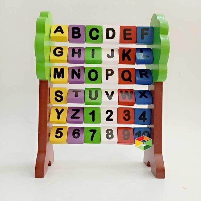 READY TERLARIS APE PAUD Sempoa Huruf Pohon Abjad Berdiri Mainan Alfabet Anak