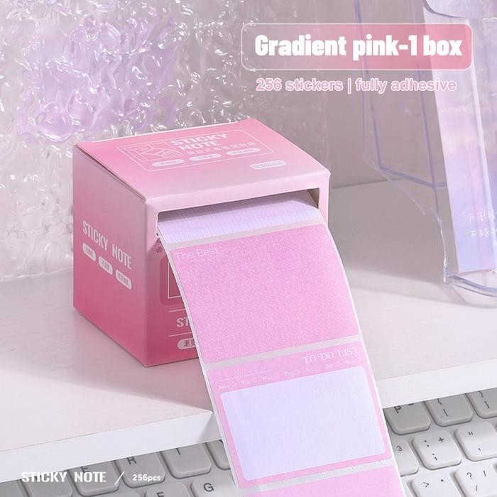 

[DOTDING] Pull Out Type Sticky Note Stickers High Aesthetic Value For Students To Use With Fully Adhesive Index Labels School Stationery Supplies - pink