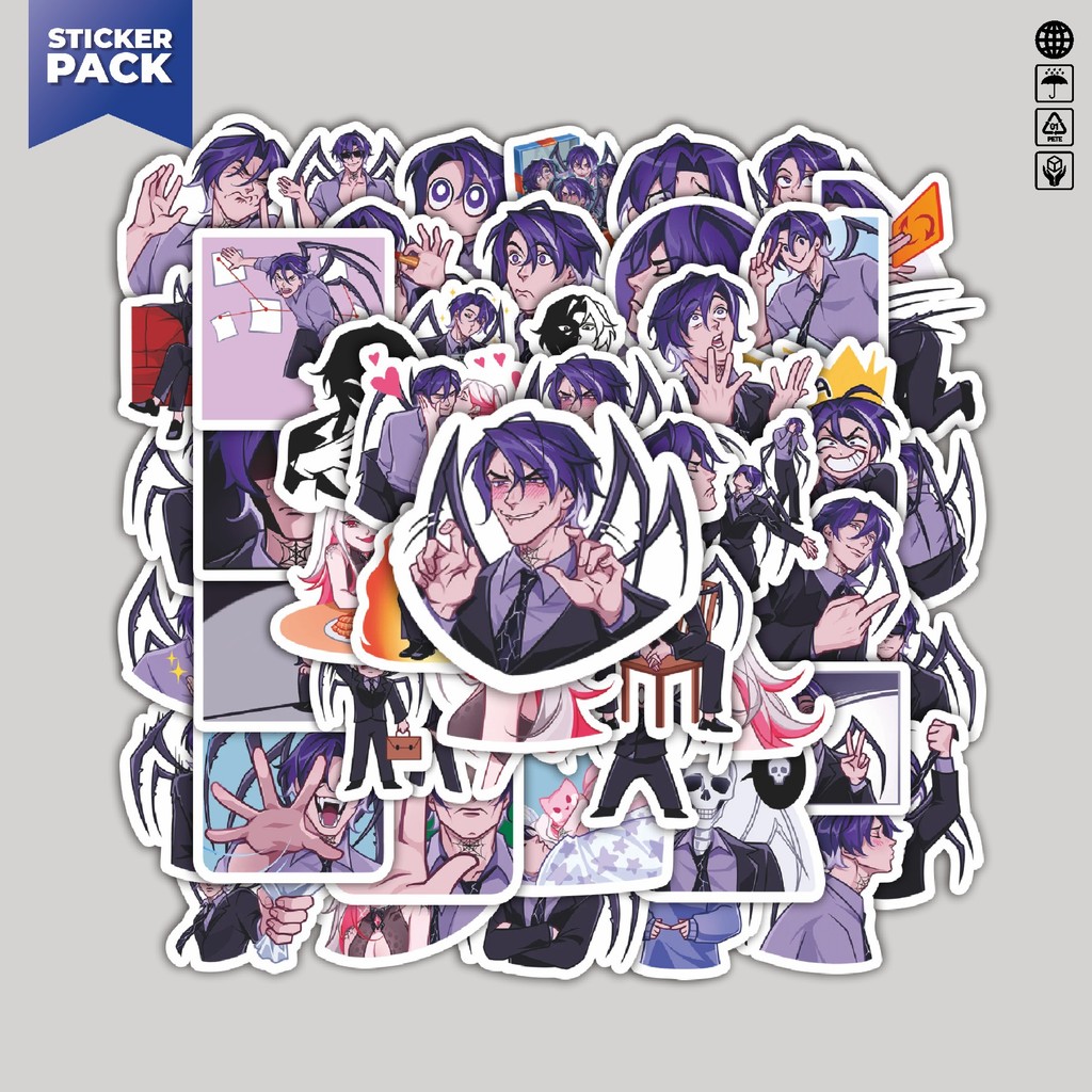 

[100PCS]Stiker Pack Funny Character Kato The Spider Lover Aesthetic Vinyl Anti Air Dekorasi Sticker Laptop Buku Journal Koper Helm Casing HP Gitar Helm Skateboard