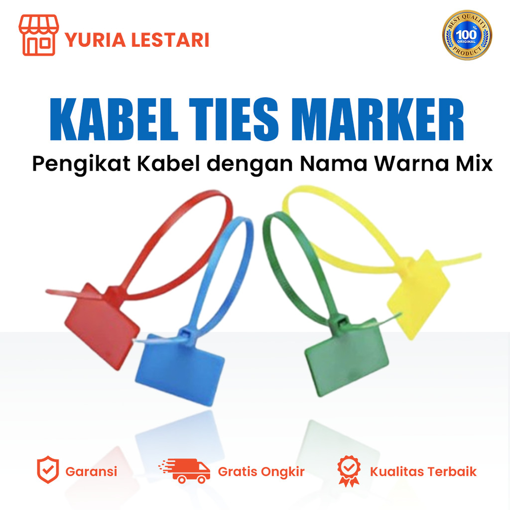 

Kabel Ties Marker Label – Pengikat Kabel dengan Nama Warna Mix