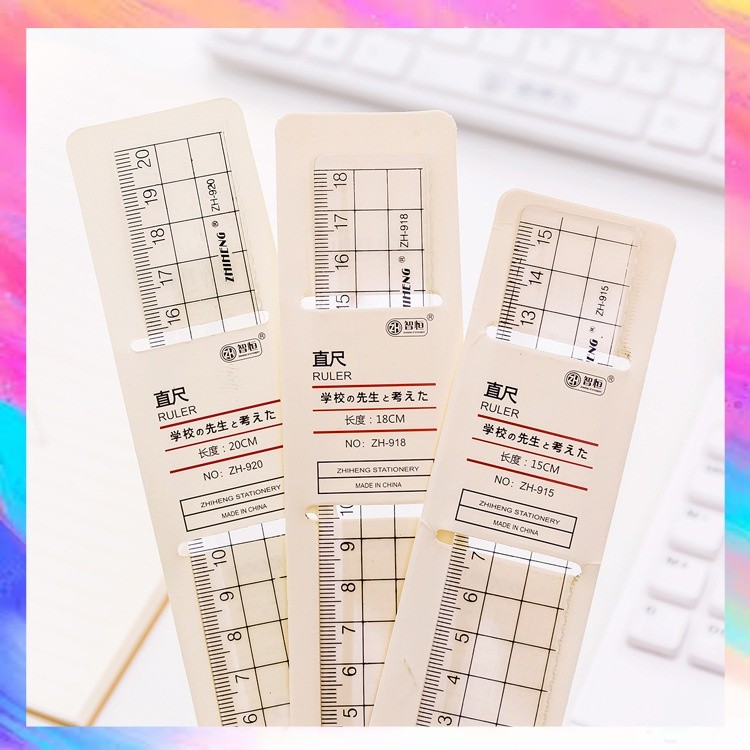 

15CM | 20CM Penggaris TRANSPARAN GRID Ruler Lucu - GF0675