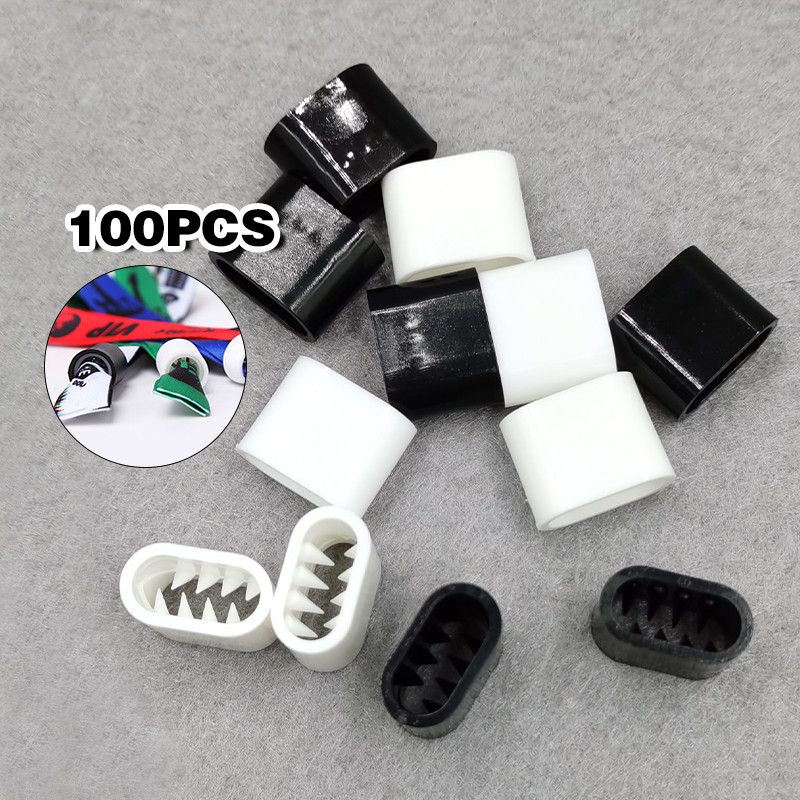 

100pcs Lock Ring Gelang Lanyard / Lock Ring Stopper Lanyard / Lock Ring Gelang Tiket Hitam Putih
