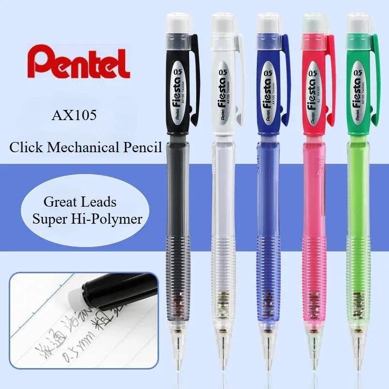 

1pc Pentel Fiesta Automatic Pencil, 0.5mm / 0.7mm With Eraser Grade HB/2B Candy Color Cut Japanese Stationery Mechanical Pencil