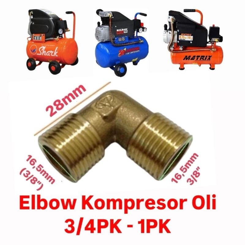 Knie Elbow Kompresor Oli 3/4 PK 1 PK - Sparepart Kompresor
