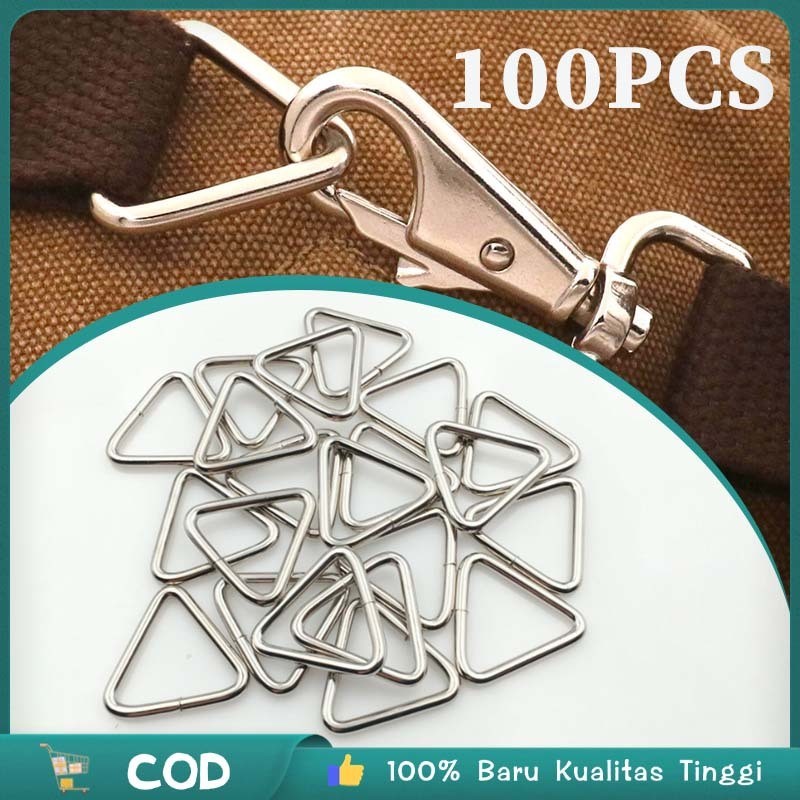 Isi 100 Ring Segitiga Besi Ring Segitiga Tas 3*25mm Ring Besi Segitiga Ring Cincin Segitiga