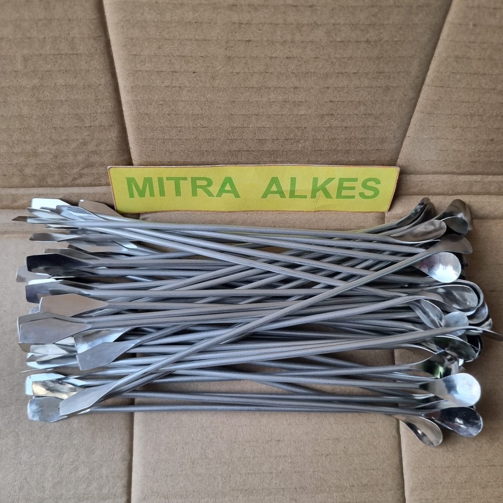 Spatula Laboratorium Stenlis. Laboratory Spatula Stainless. Spatel Lab Stenliss. Sudip Pengaduk Stai