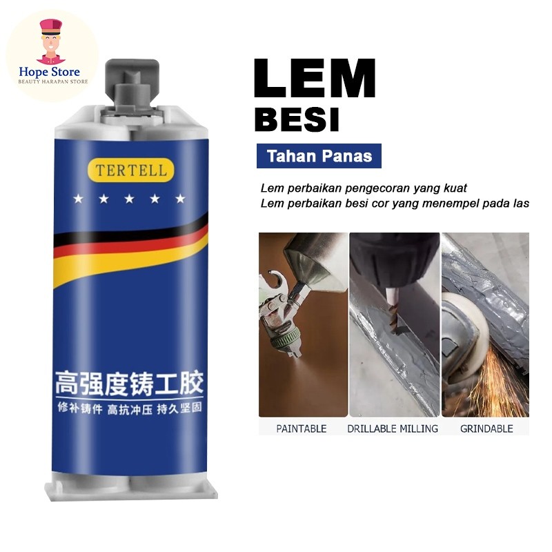 Lem Besi Super Kuat / Lem Besi Pengecoran Logam Super Kuat Tahan Panas Untuk Reparasi Mobil 100gr