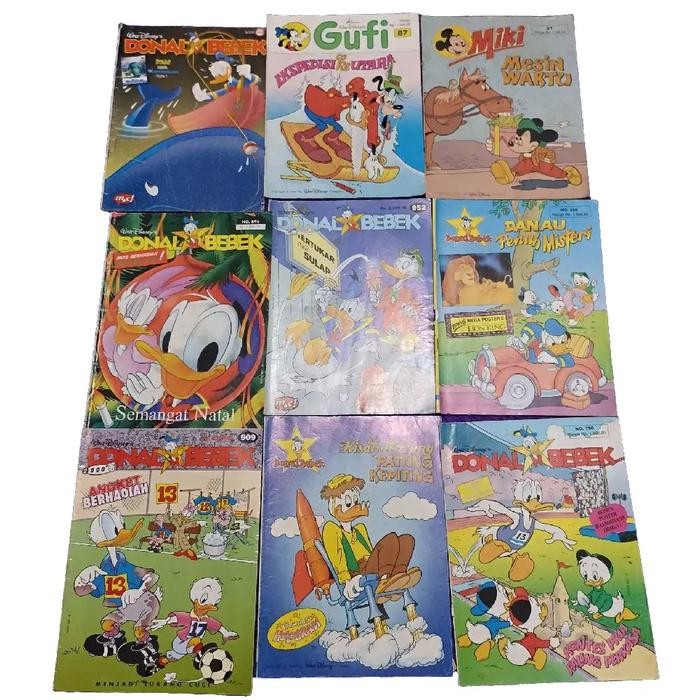 majalah komik donal bebek random tahun 80-90an jadul halaman lengkap