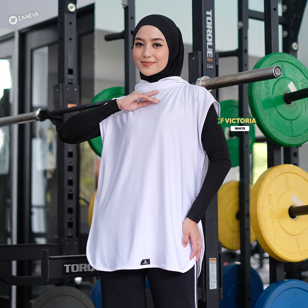 HAFERAMES  Zaneva - Vest Hijab sport Jersey premium by Zaneva || Terbaru Kekinian modern simple adem