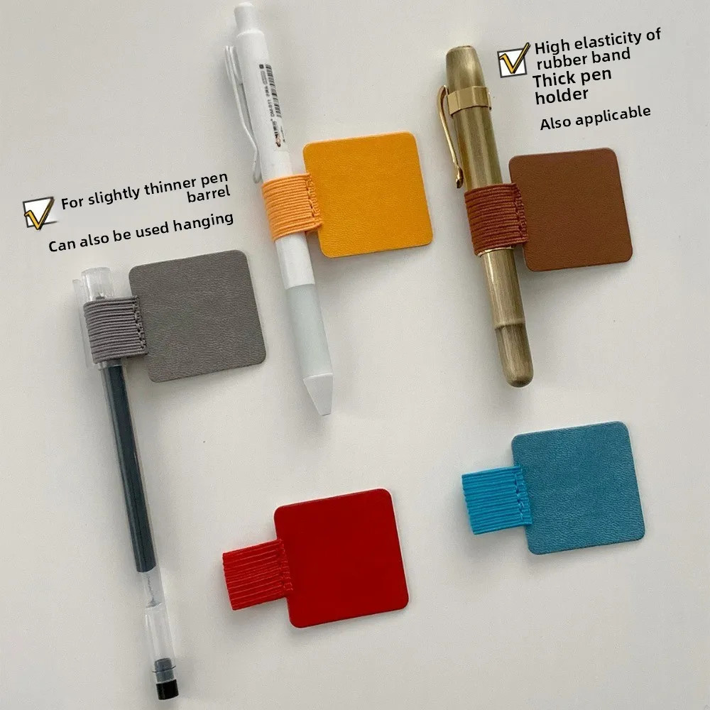 

[Artopia] Leather Pen Holder Clip Karet Notebook Tempat Bolpen Klip Buku Kulit Ring