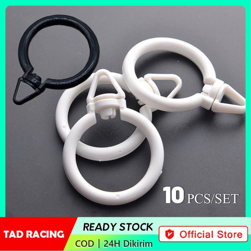 【TADRACING】10Pcs/Set Gorden Cincin Ring Bulat Hordeng Gantungan Gorden Jendela/Ring Cincin Gorden Re
