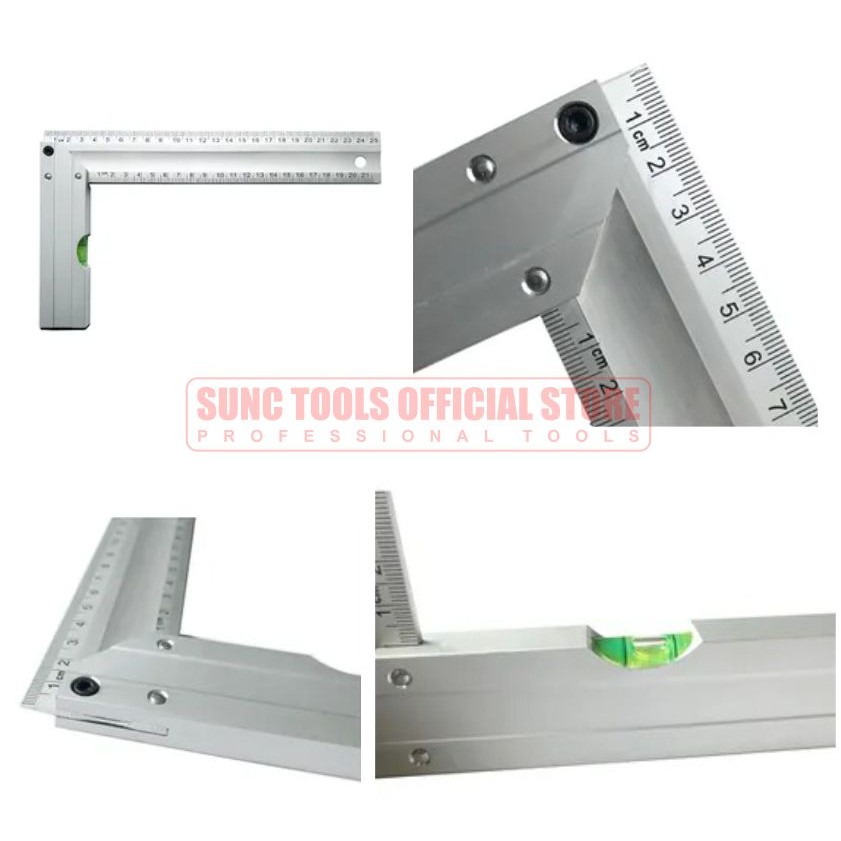 Penggaris siku tukang aluminium alloy 30cm 40cm 50cm