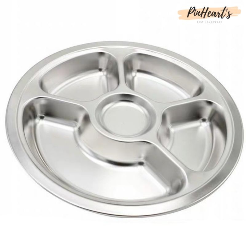 HSO - FOOD TRAY BULAT TEBAL / PIRING MAKAN / OMPRENG STAINLESS BULAT SEKAT 5 | OMPRENG RUMAH SAKIT
