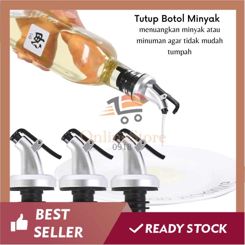 OS -G408- Tutup Botol Minyak & Bumbu Multifungsi - Pourer Botol Sirup Pourer Steinless
