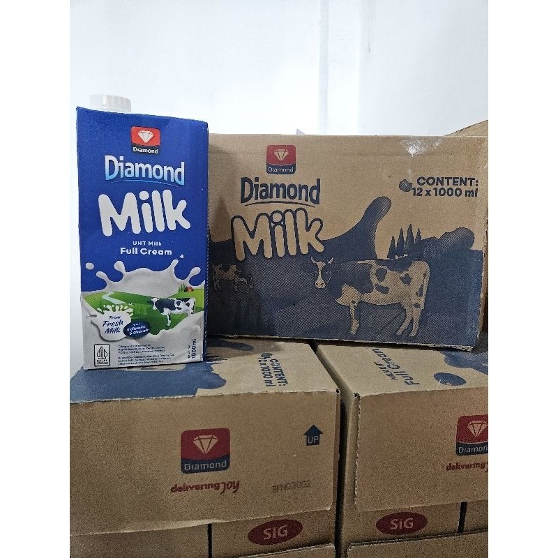 

salmacalaris Susu UHT Diamond Full Cream Plain 1 Karton (isi 12 Liter)
