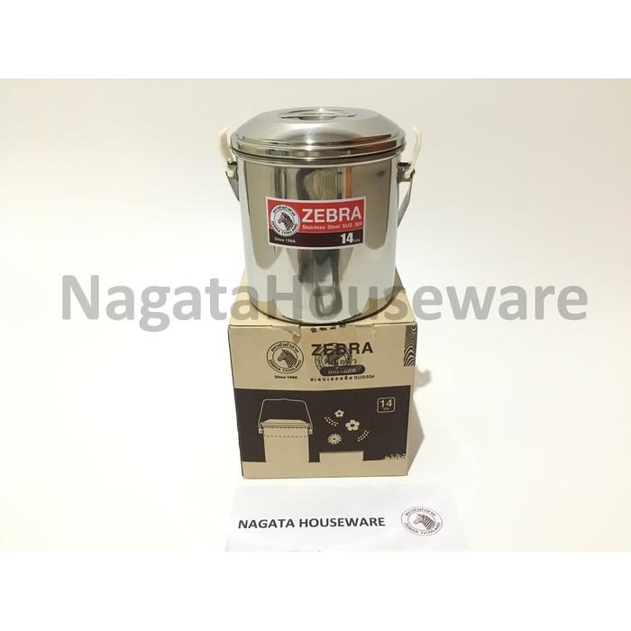 Rantang Tunggal Stainless / Rantang Zebra Loop Handle Pot Auto Lock Zebra 151614