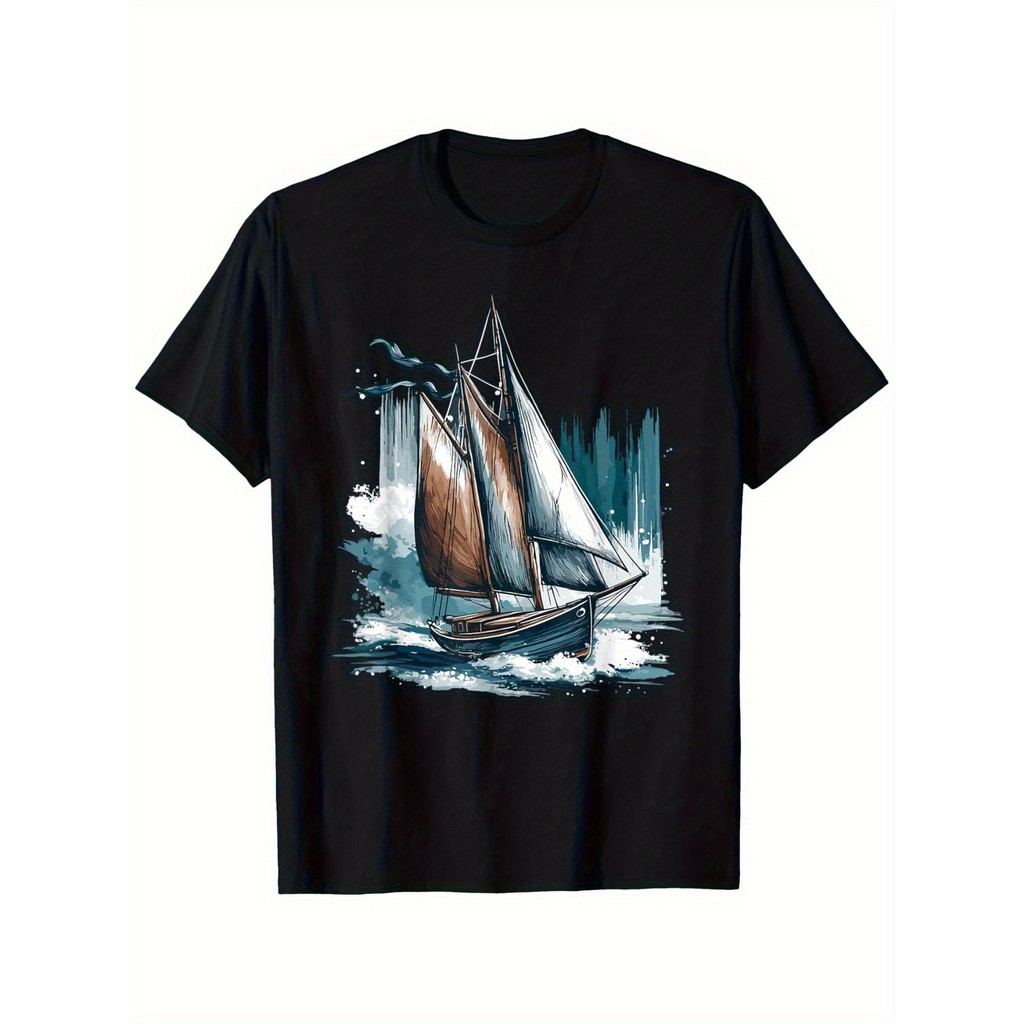 Kaos Nahkoda Perahu Layar Kapten Kapal Pesiar Pelaut - 100% Katun, Hadiah untuk Pria Wanita Ayah Ibu