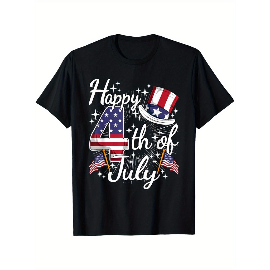 Kaos 4 Juli Bendera Amerika - Baju Distro Pria/Wanita