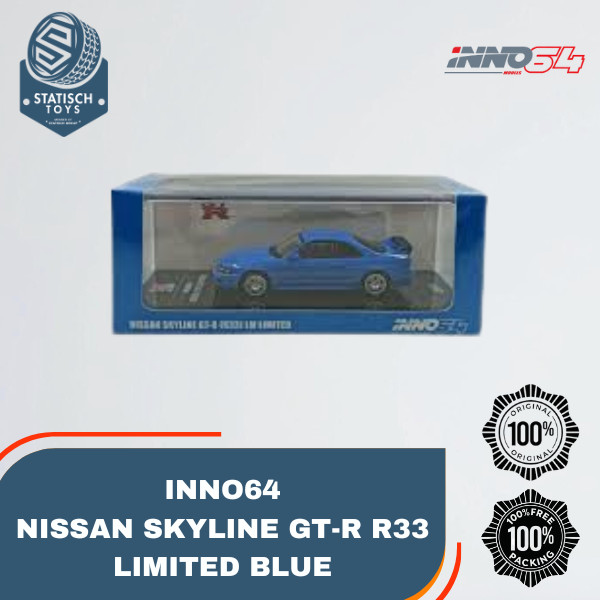 Inno 1/64 Nissan Skyline GT-R R33 LM Limited Blue Inno64