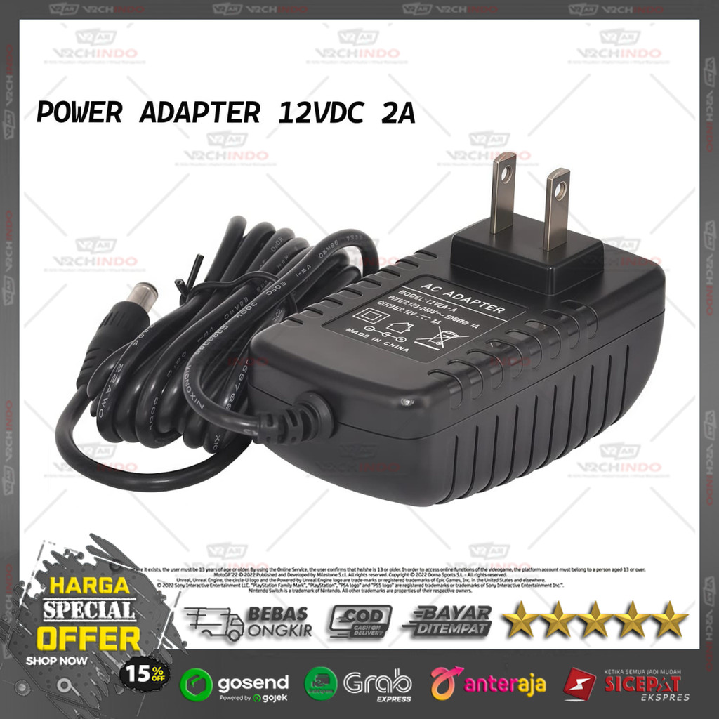 Adaptor 12V 2A Universal / Power DC CCTV Camera Router Lampu Fan High Quality 