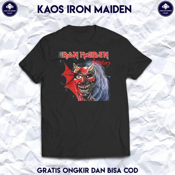 (COD) Kaos Band Iron Maiden Metal Luar Negeri. Baju Distro Original Murah - S