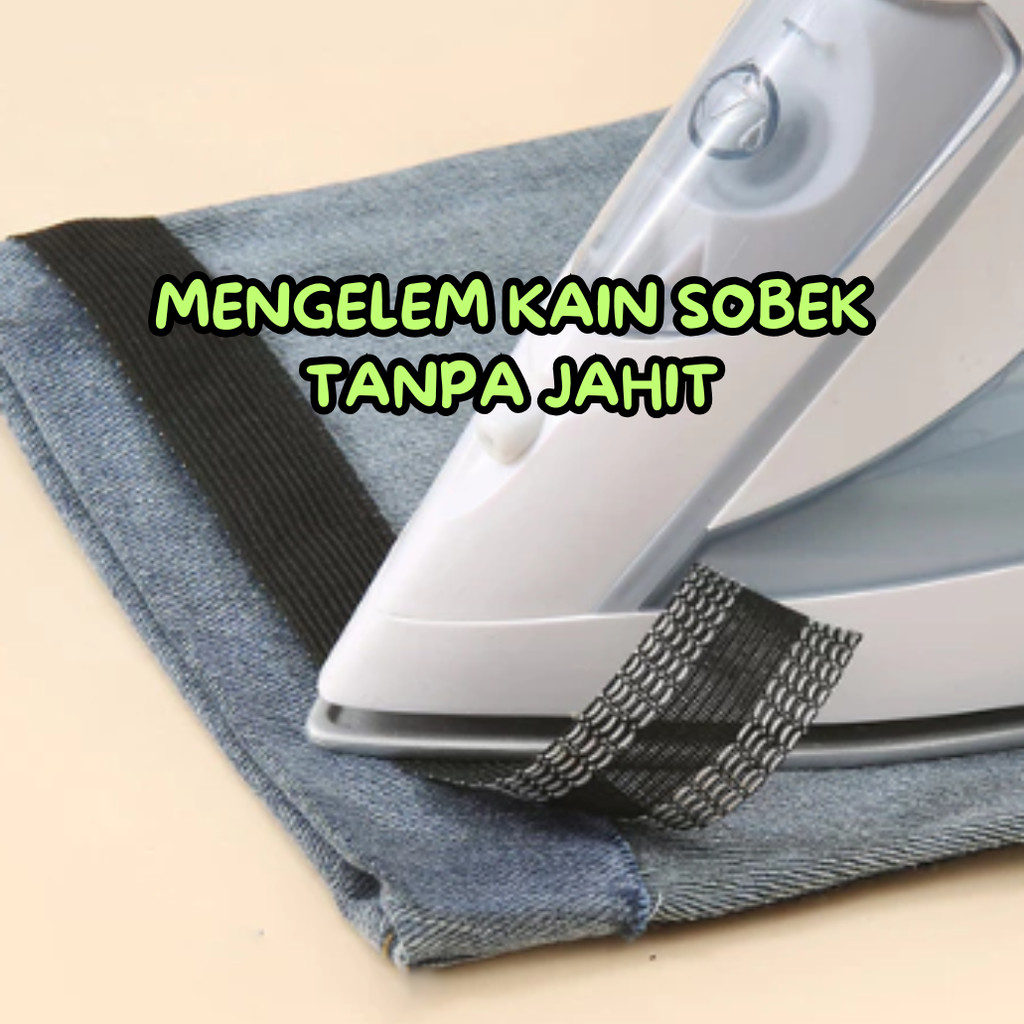 Kain Penambal Jeans Sobek Kain Levis Sobek Lem Kain Tanpa Jahit Pemendek Celana Jeans