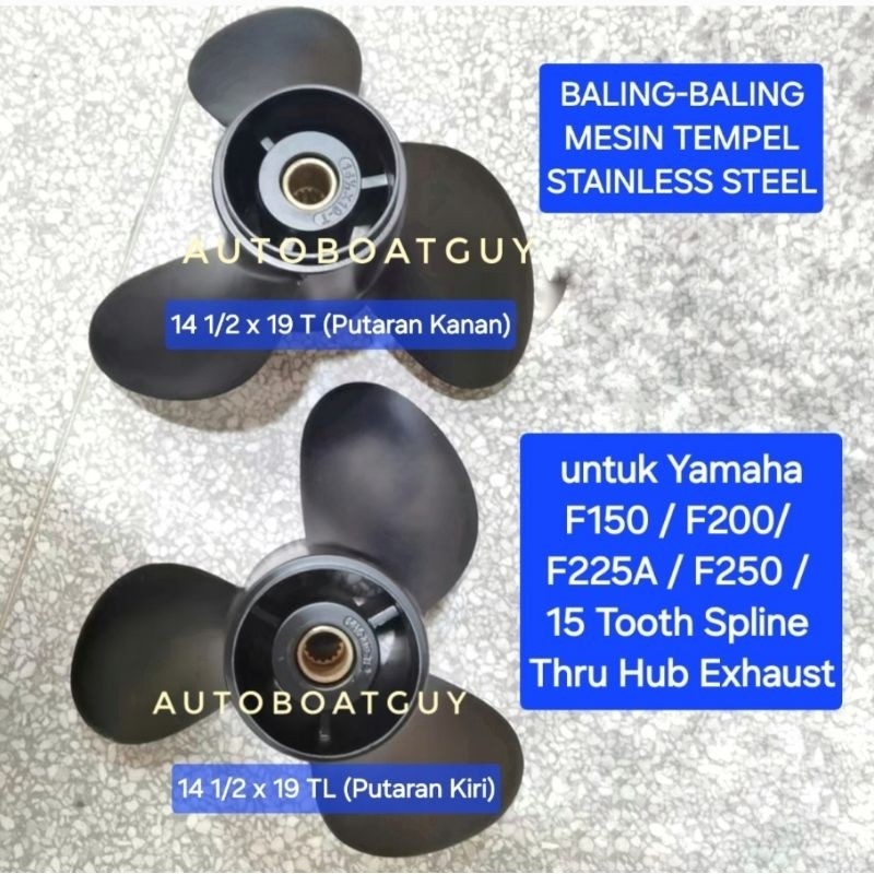 Baling-Baling Propeller Stainless Steel Yamaha 150 / 200 / 225 / 250 PK