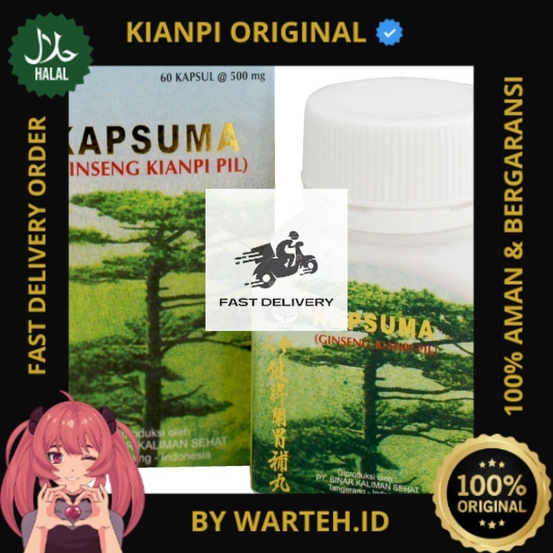 Biasa promo 1010 bisa cod kianpi ori isi 60 kapsul Kapsuma Ginseng Kianpi Pil Isi 60 Kapsul Resmi BP