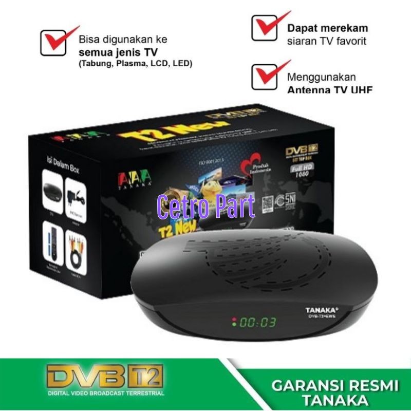STB TV Digital Tanaka T2 New Set Top Box Tanaka DVB T2 -NEW